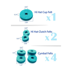 Dixon PAWS-QBPK1 Set Completo Feltrini Quetzal Blue | Idea Music Store