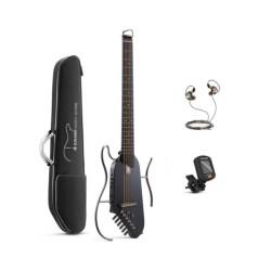 Donner Hush I Nero Chitarra Acustica Elettrica Portatile | Idea Music 
