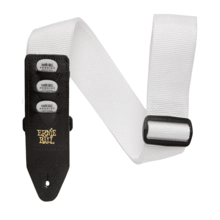 Ernie Ball 4259 Tracolla per Chitarra Pickholder Strap Bianco | Idea M