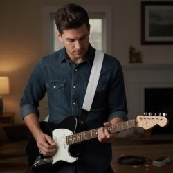 Ernie Ball 4259 Tracolla per Chitarra Pickholder Strap Bianco | Idea M