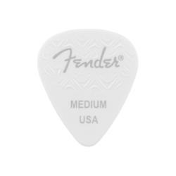 Fender 351 Shape Plettri per Chitarra White Medium - Set da 12 - Idea 