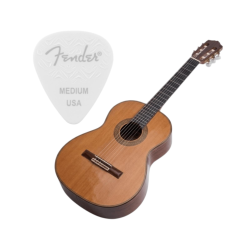 Fender 351 Shape Plettri per Chitarra White Medium - Set da 12 - Idea 