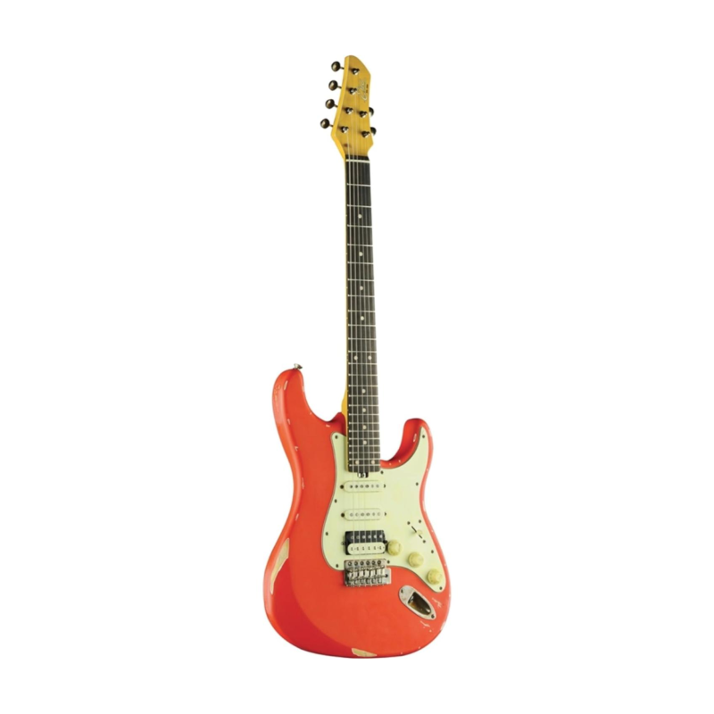 Eko Guitars Aire Relic Fiesta Red Chitarra Elettrica HSS Roasted Maple
