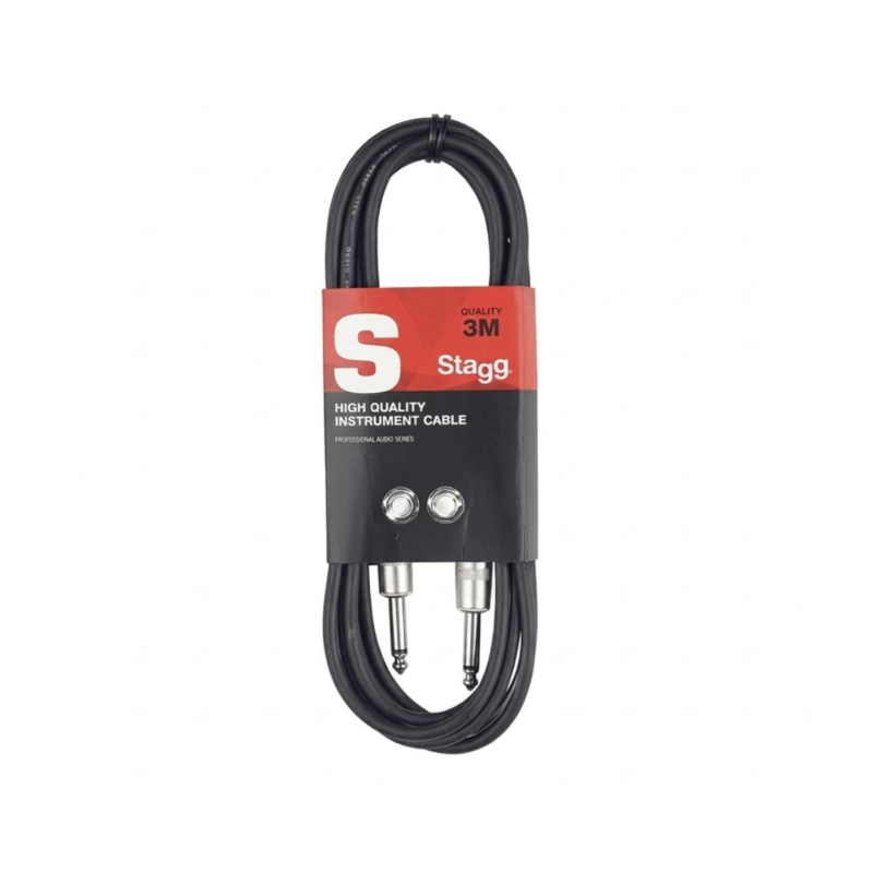 Stagg SGC3 Cavo Jack Mono 6,3mm per Chitarra e Basso 3mt - Idea Music 