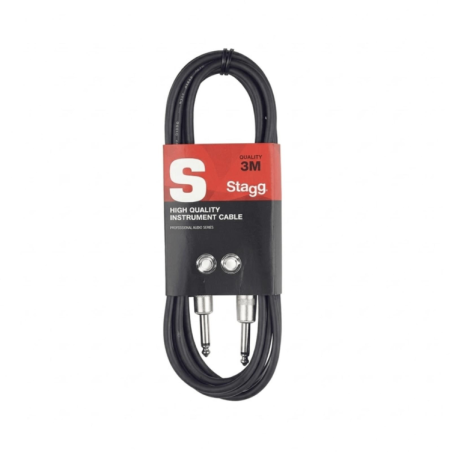 Stagg SGC3 Cavo Jack Mono 6,3mm per Chitarra e Basso 3mt - Idea Music 