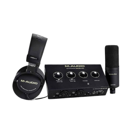 M-Audio M-Track Duo HD Producer Pack Bundle con Microfono e Cuffie - I
